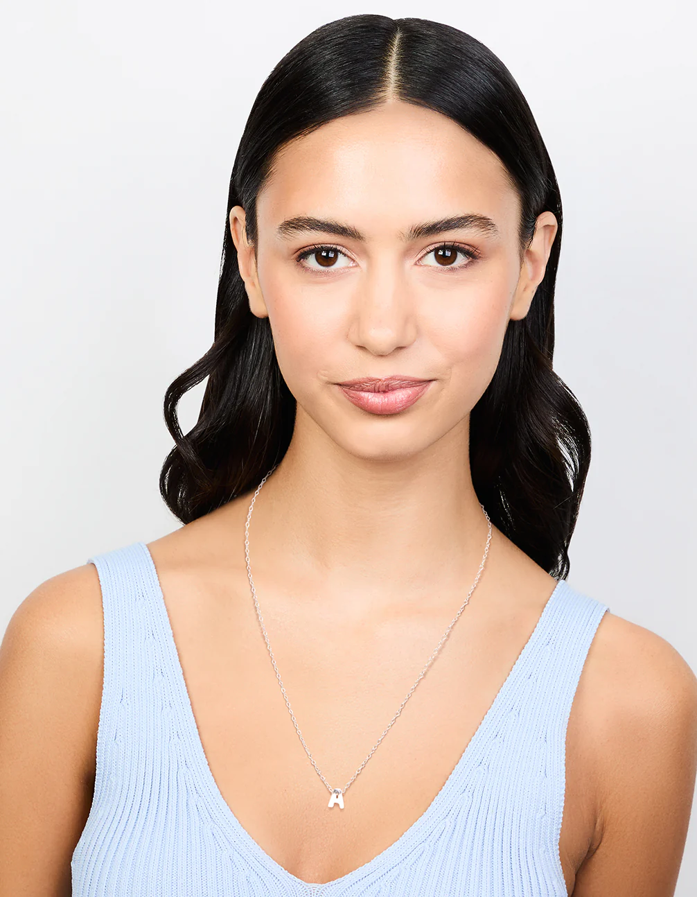 Sterling Silver Letter A Necklace - Image 3