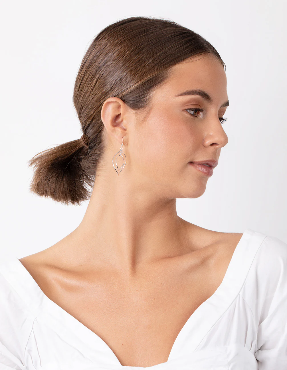 Sterling Silver Layered Twist Earrings - Image 3