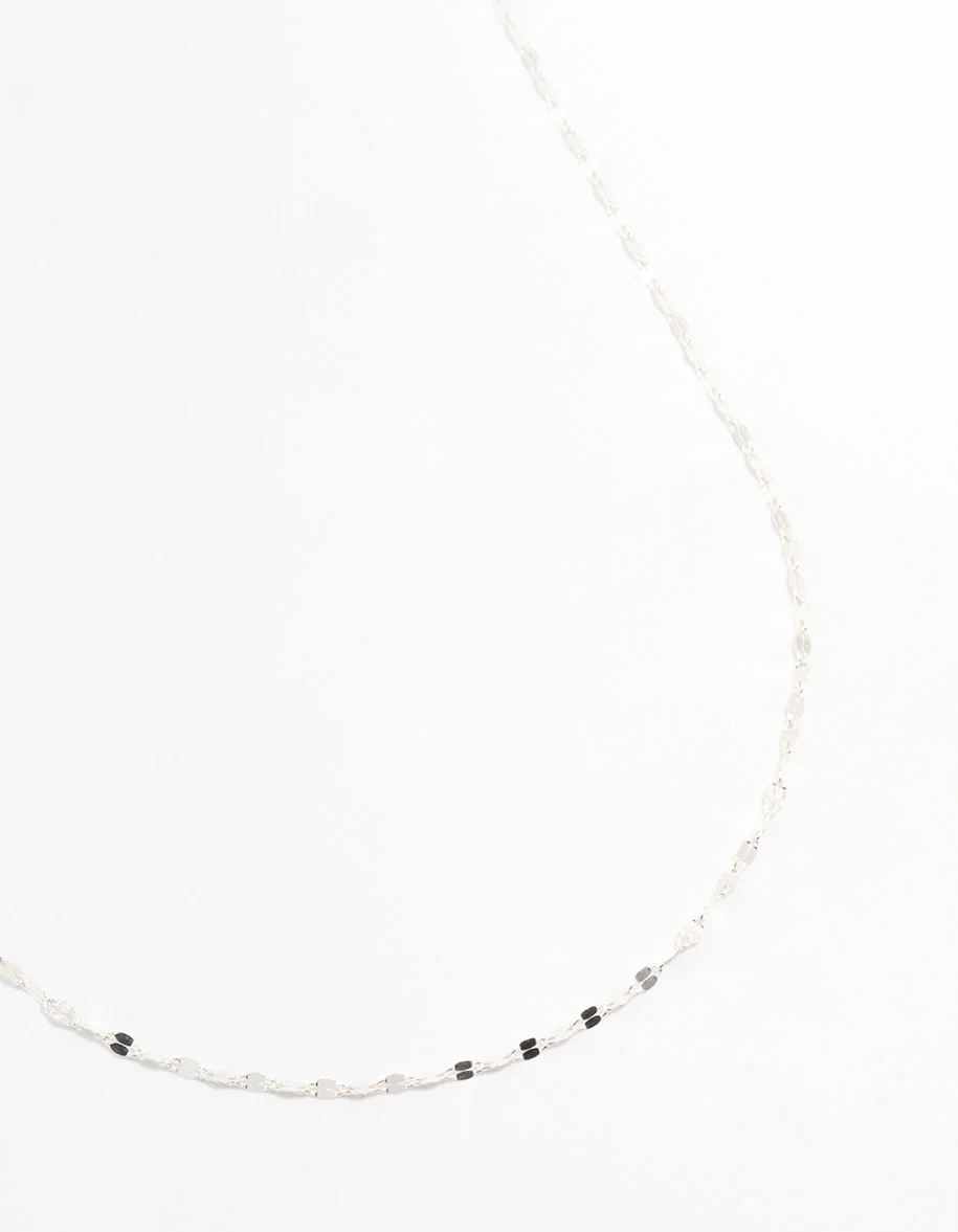 Sterling Silver Stone Chain Necklace