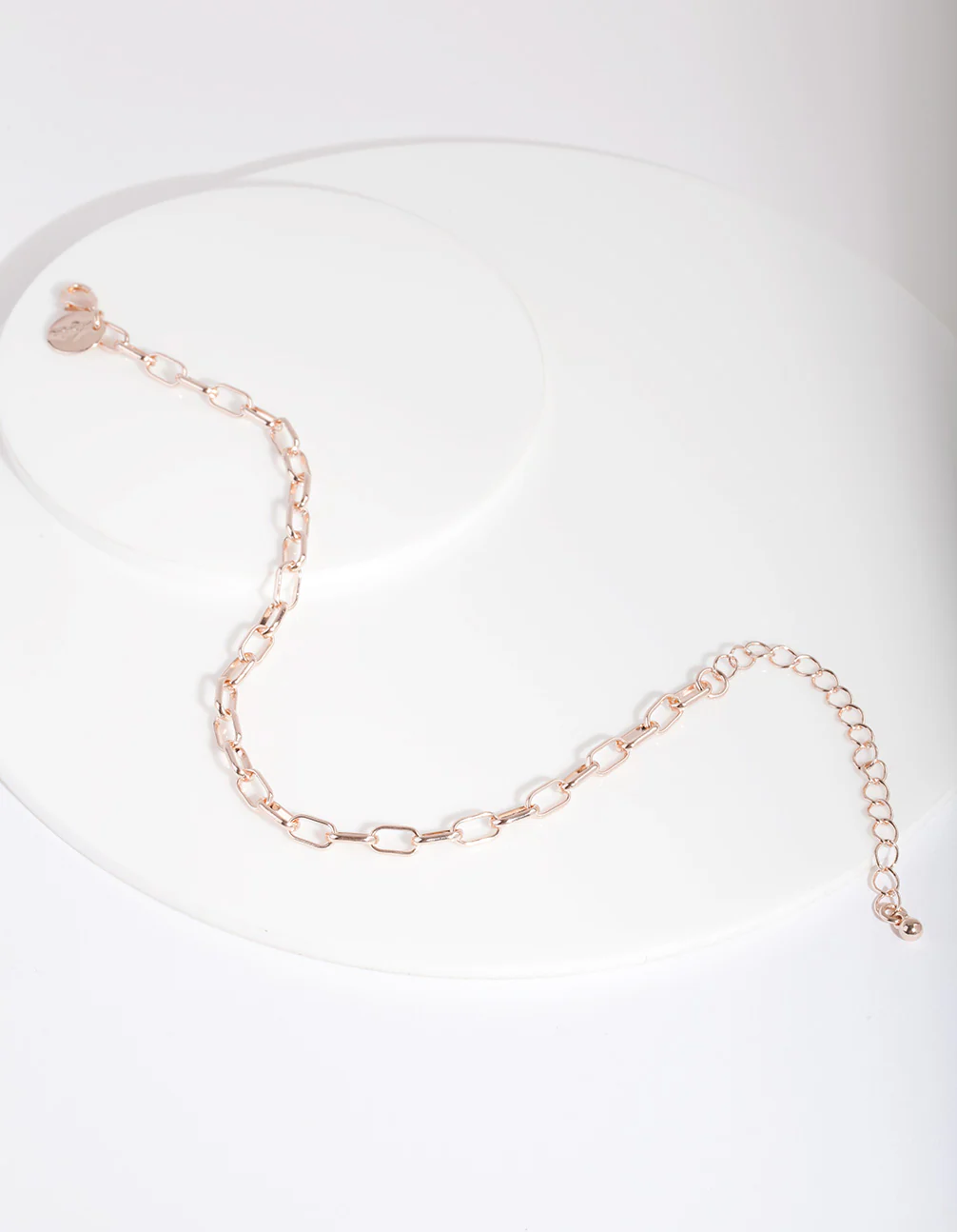 Rose Gold 5mm Rectangle Chain Anklet - Image 2