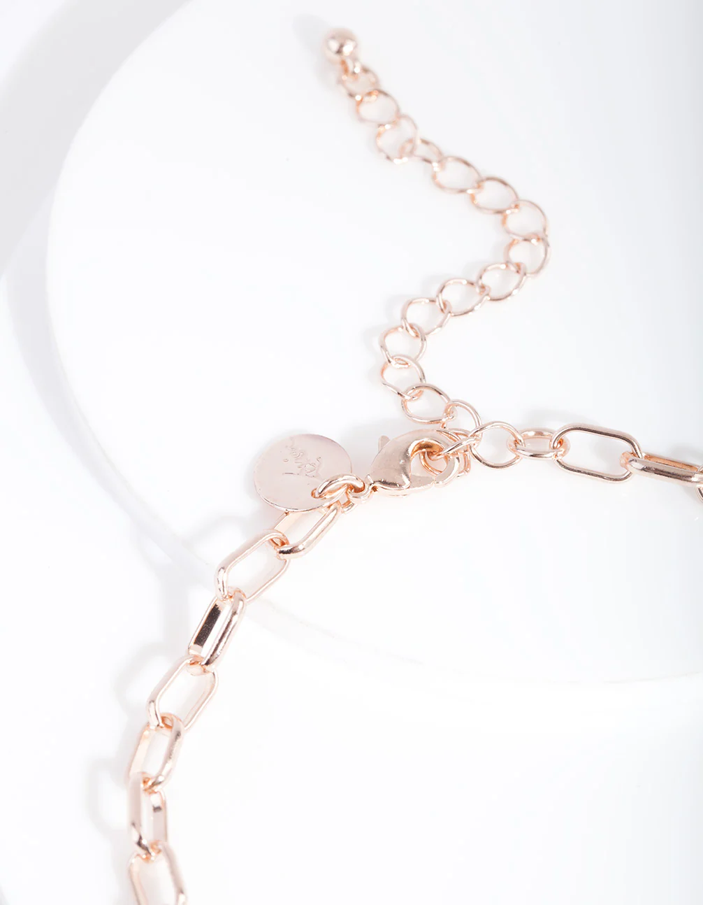 Rose Gold 5mm Rectangle Chain Anklet - Image 3