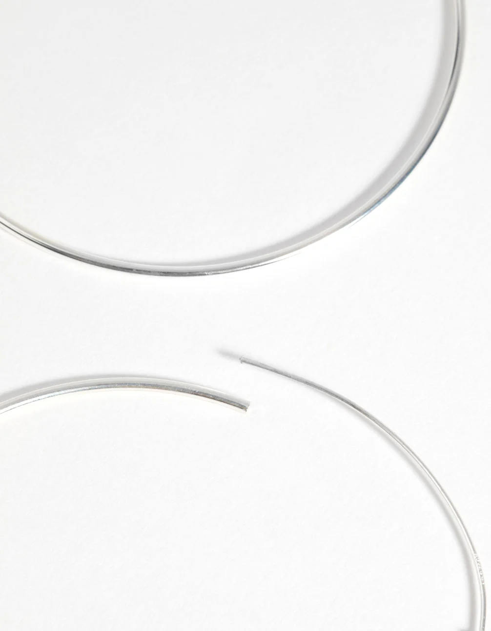 Sterling Silver 50mm Plain Hoop Earrings - Image 2