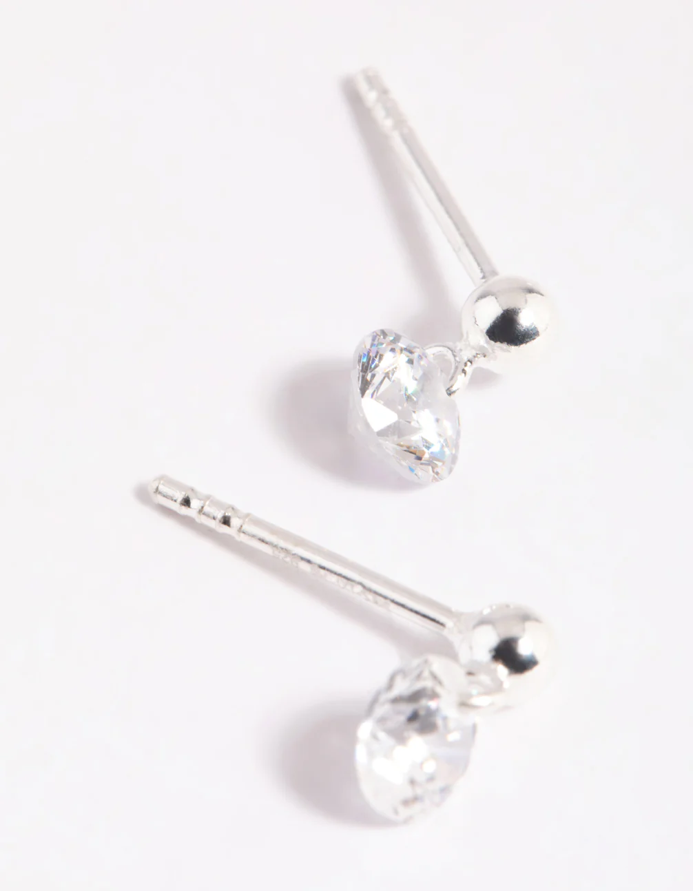 Sterling Silver Crystal Stud Earrings - Image 3