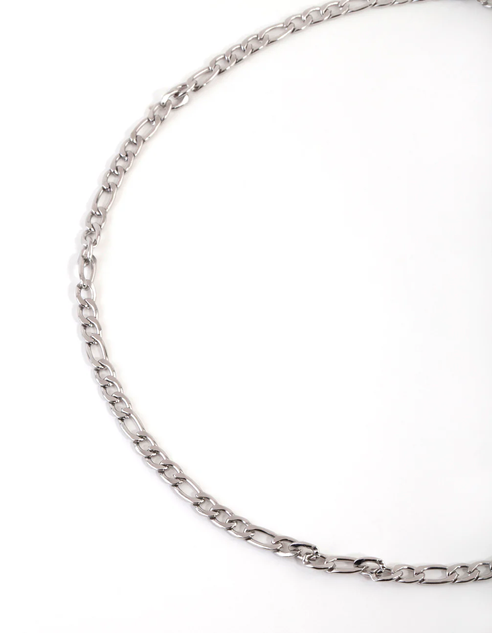 Rhodium Surgical Steel Figaro Necklace - Image 4