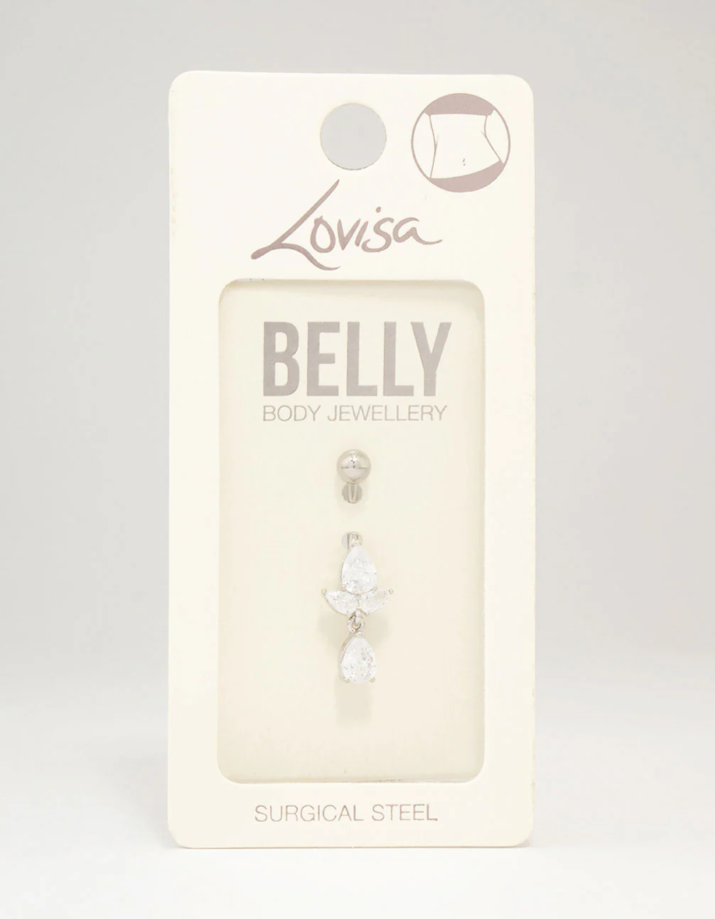Surgical Steel Pear-Shape Drop Belly Piercing - Image 3