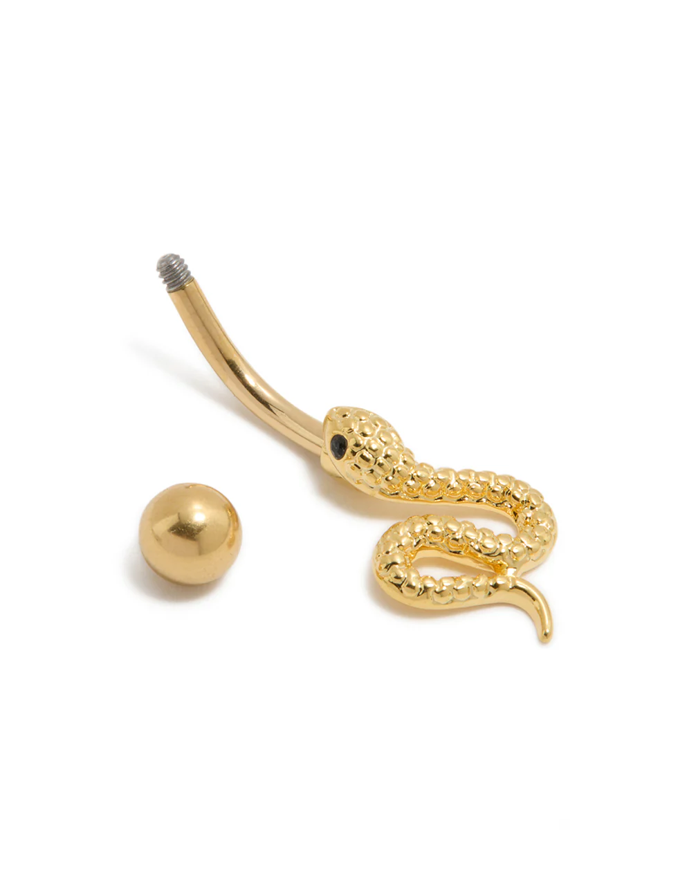 Gold Plated Titanium Snake Belly Bar - Image 3