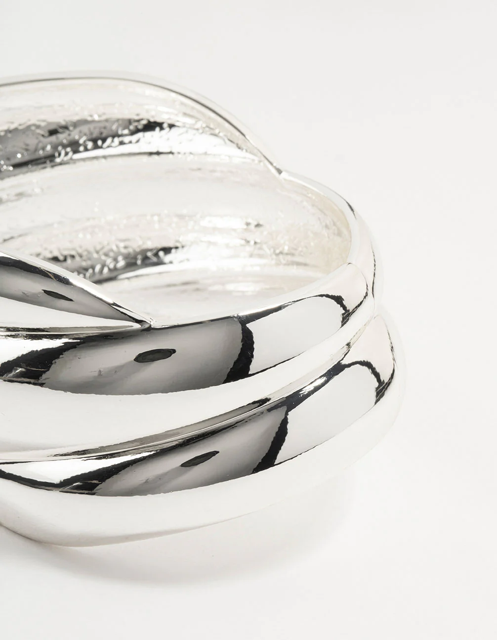 Twisted Silver Large Wrist Cuff - Image 2