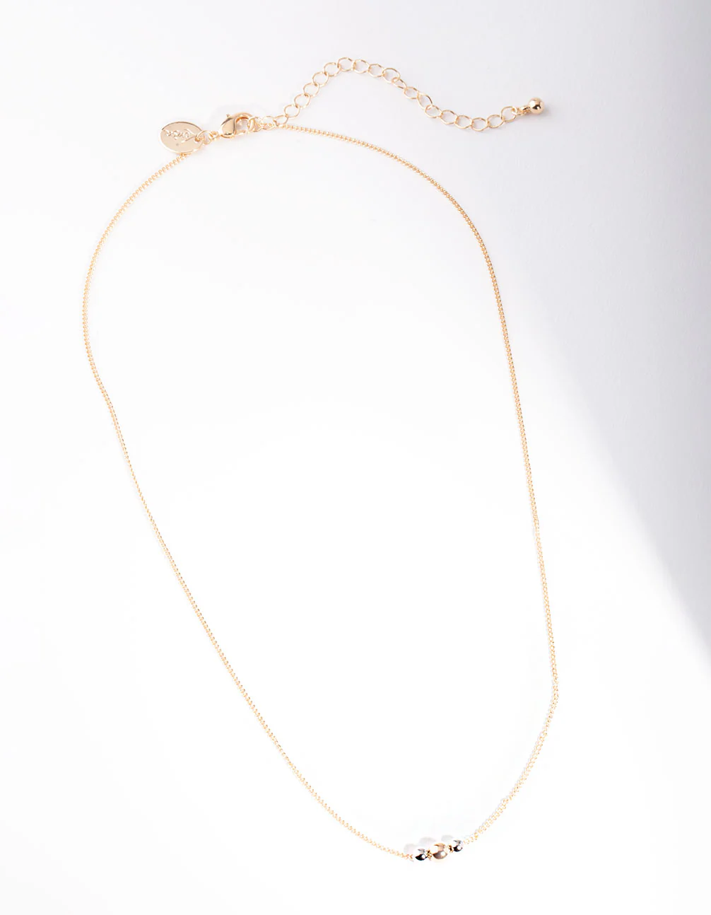 Mixed Metal Triple Ball Necklace - Image 2