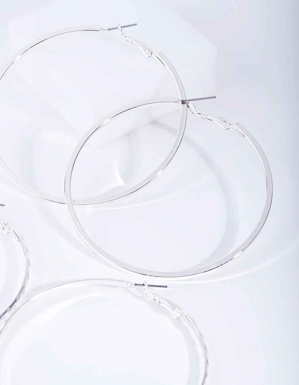 Silver Fine Hoop Earring Pack - Image 2