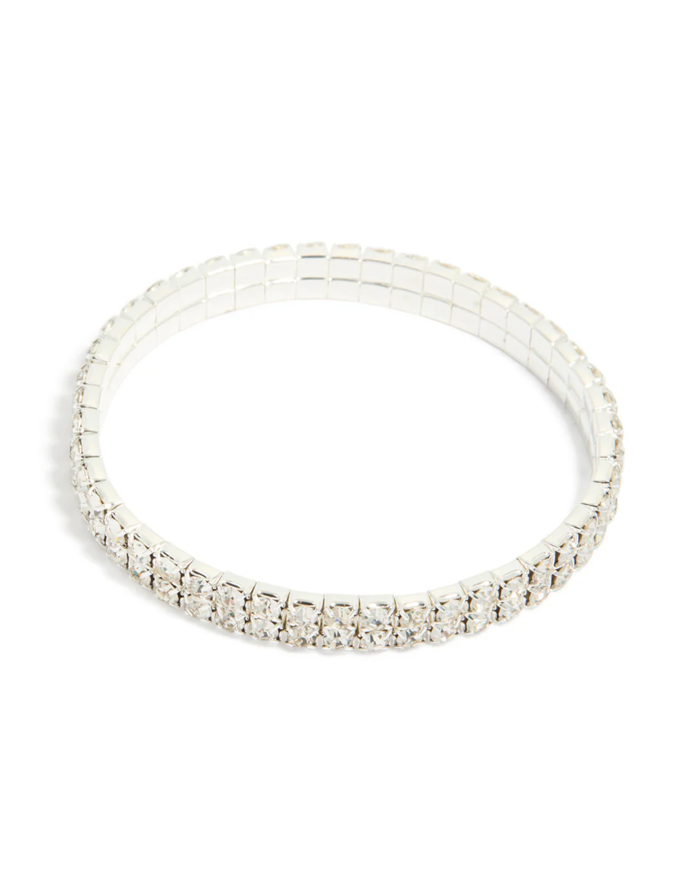 Silver Diamante Stretch Bracelet - Image 2