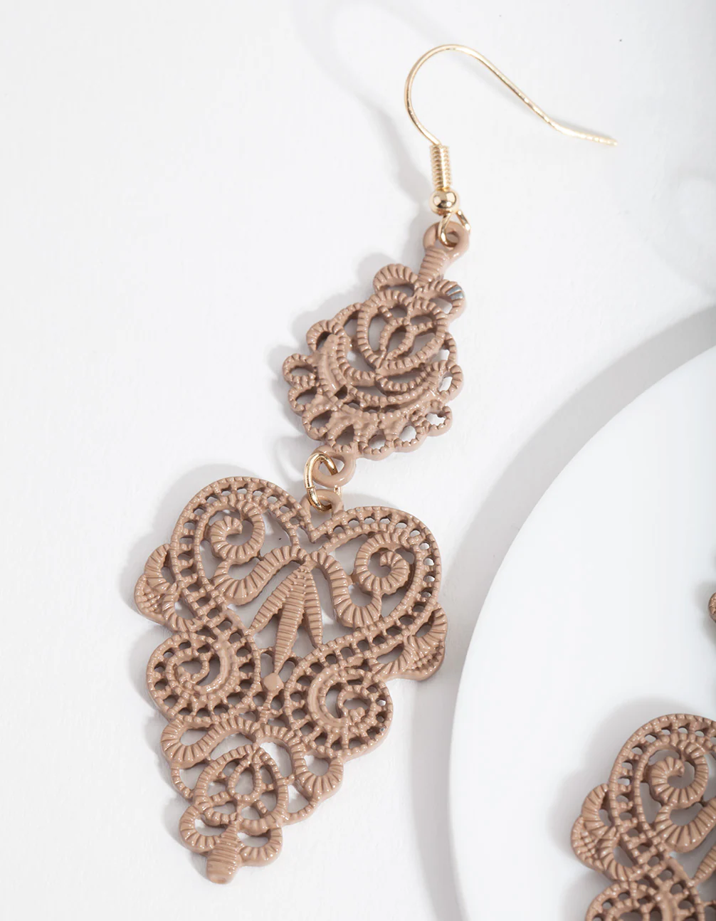 Brown Drop Earrings - Image 2
