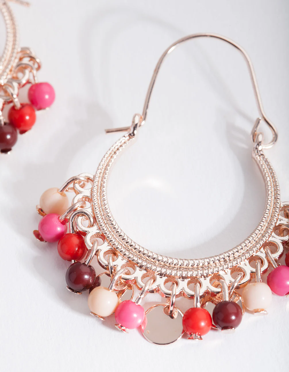 Rose Gold Jingle Bead Earrings - Image 3
