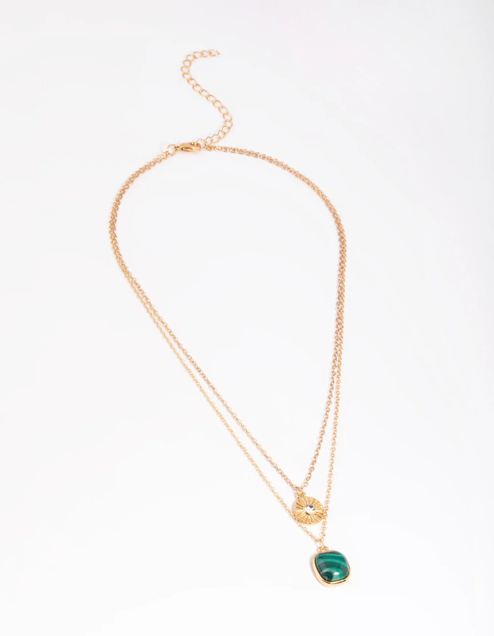 Gold Disc Layered Necklace - Image 2