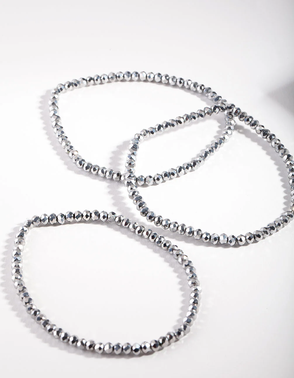 Grey Facet Bead Bracelet Set - Image 2