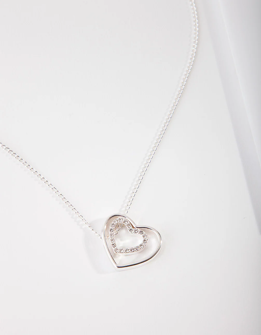 Silver Double Heart Necklace