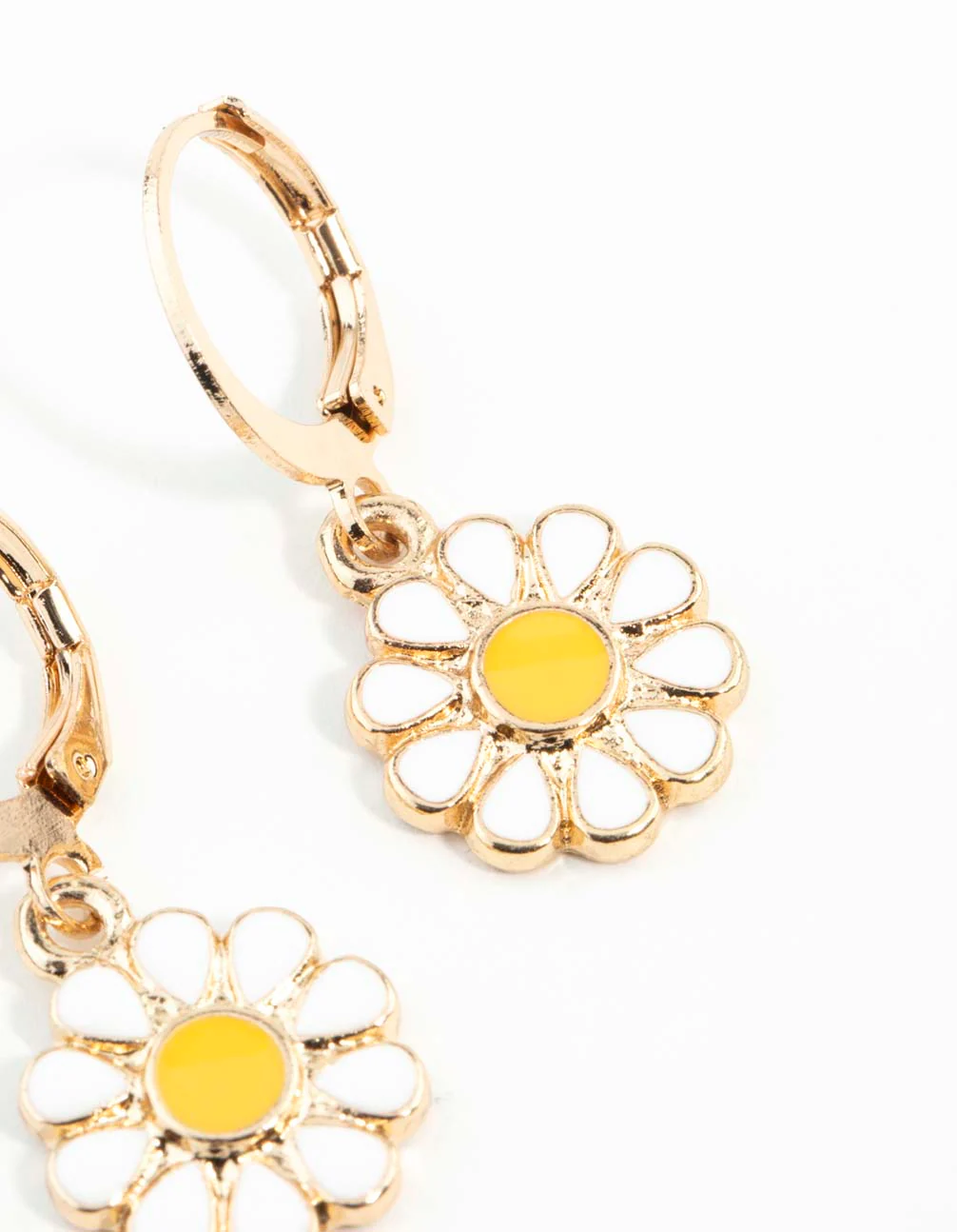 Gold Daisy Huggie Hoop Earrings - Image 32