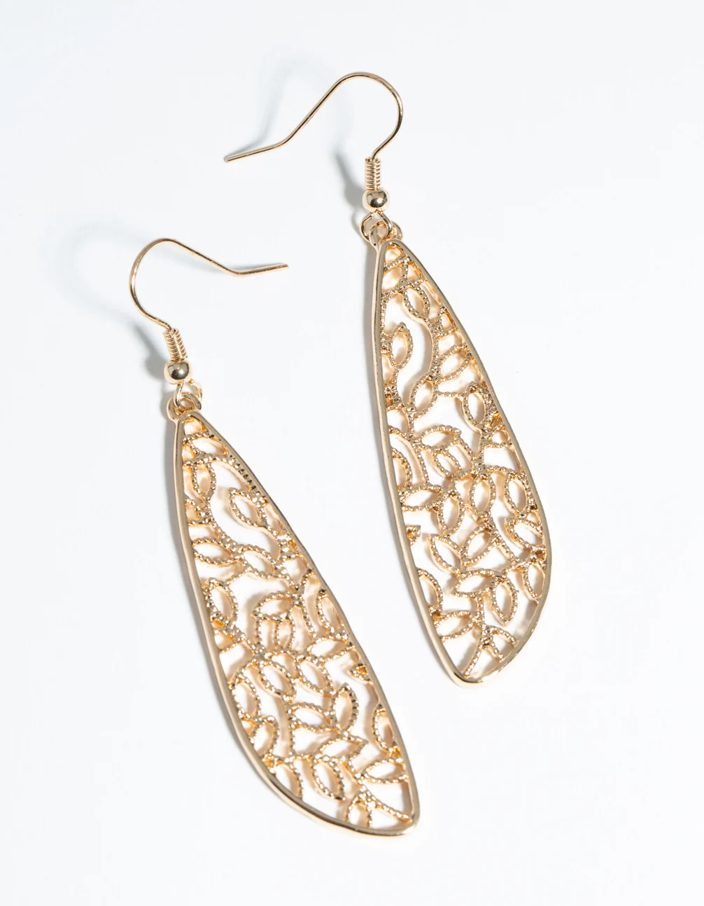 Gold Irregular Triangle Drop Earrings - Image 2