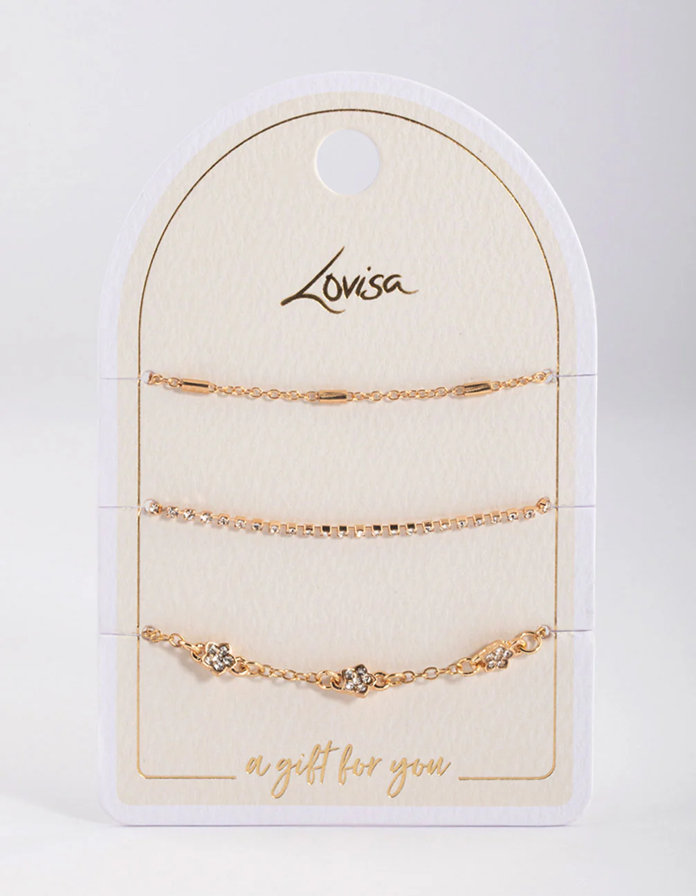 Gold Cup Chain & Flower Bracelet Pack - Image 2