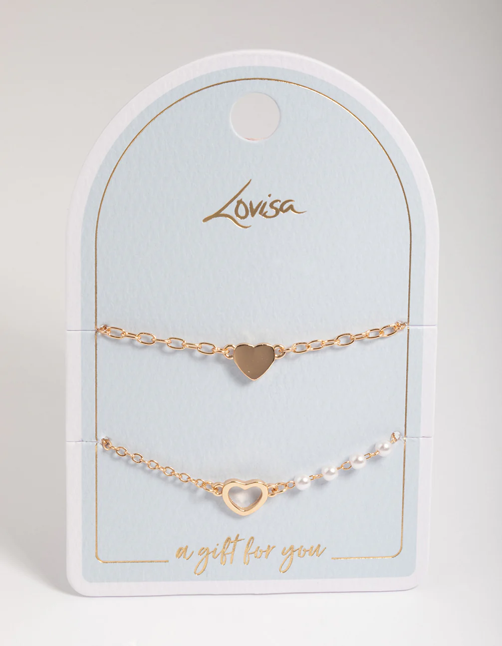 Gold Open Heart & Pearl Bracelet Pack - Image 2