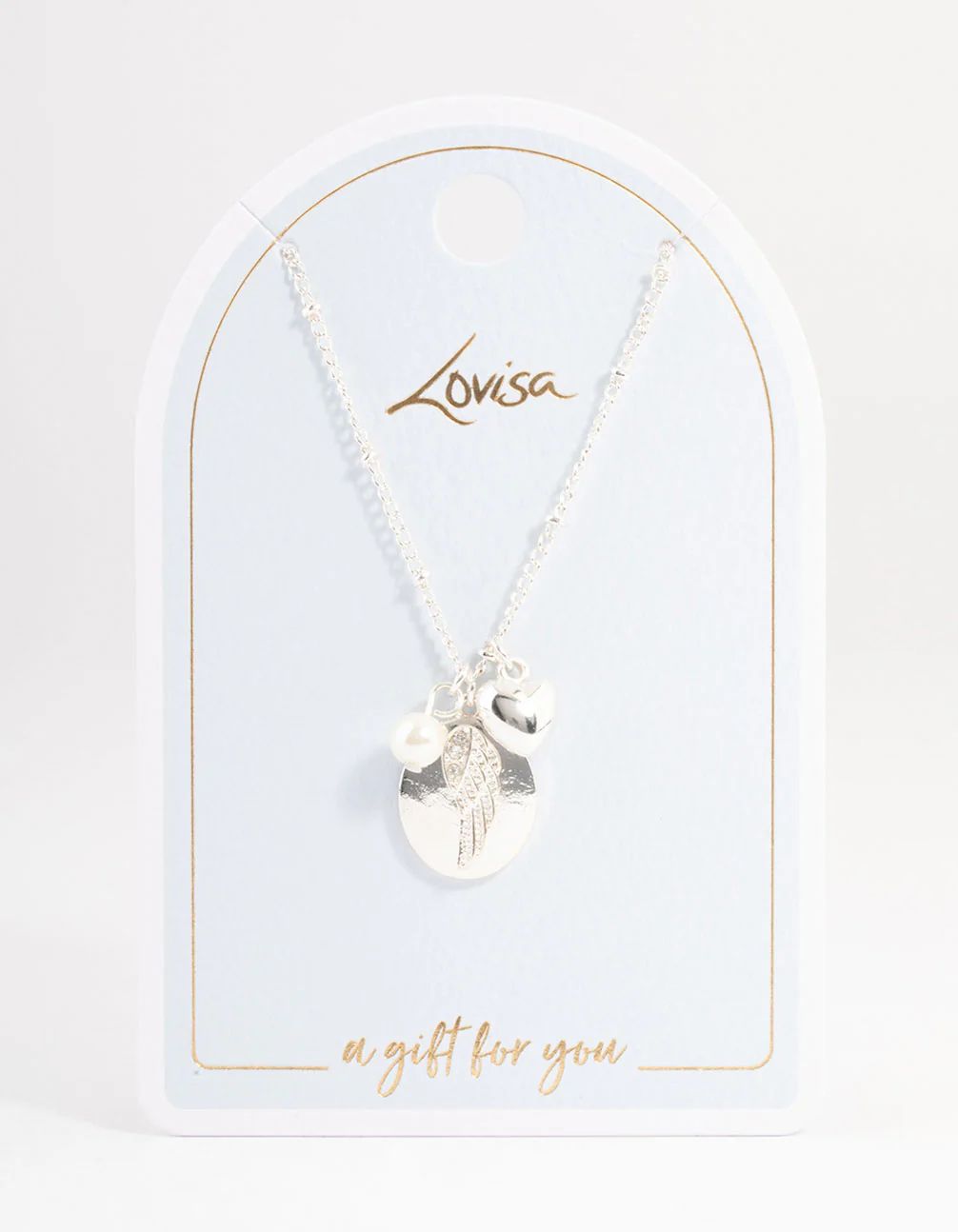Silver Heart & Wing Necklace - Image 3