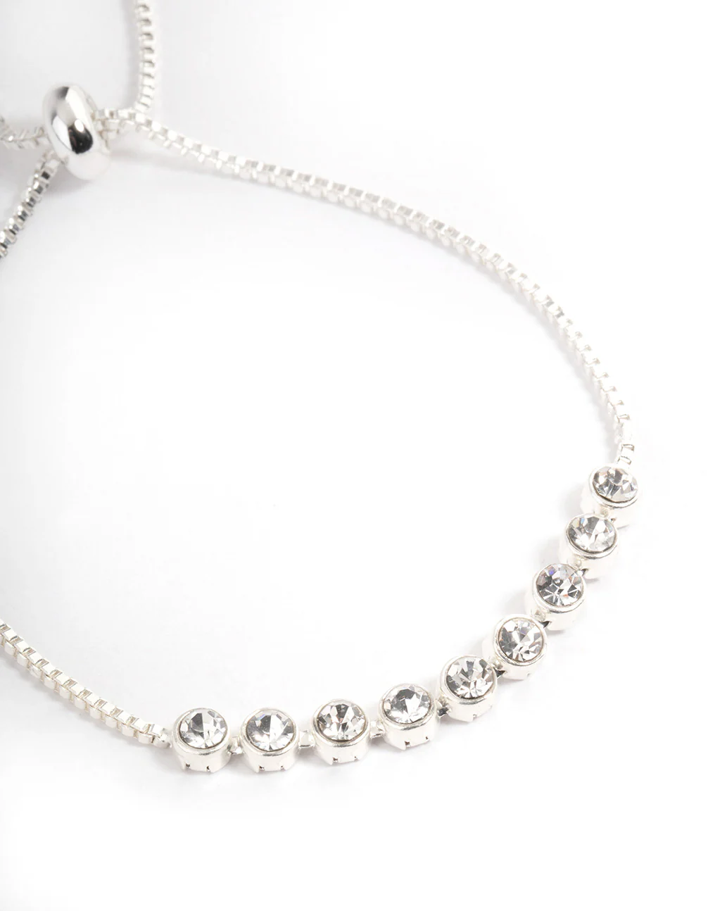 Silver Round Stone Toggle Bracelet - Image 3