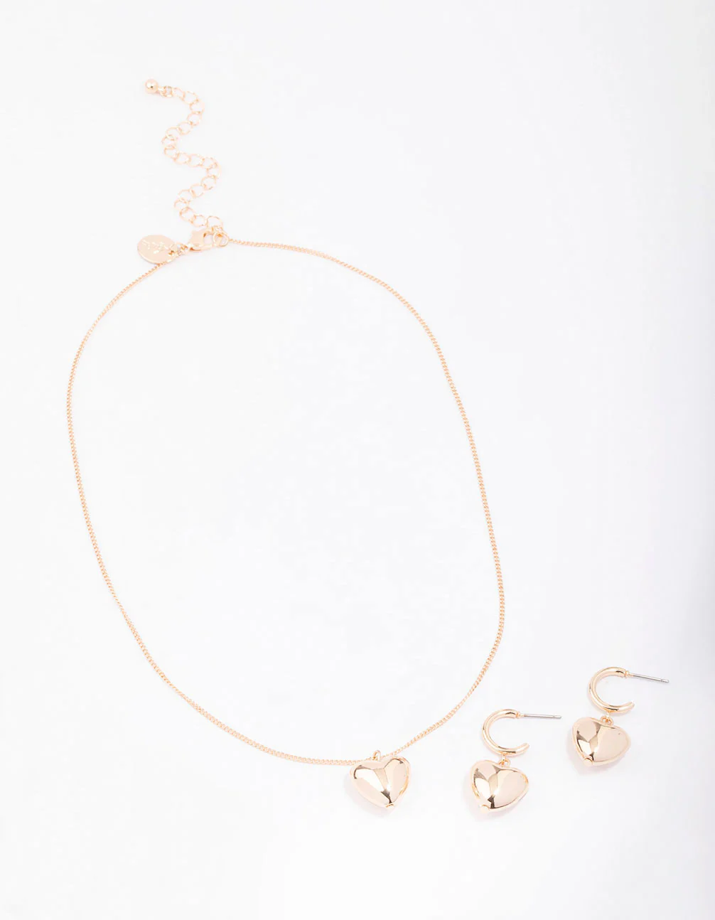 Gold Bold Heart Jewellery Set - Image 2