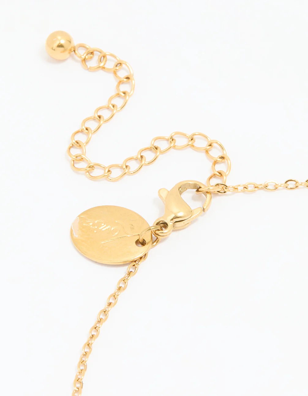Waterproof Gold Plated Stainless Steel Cubic Zirconia Anklet - Image 3