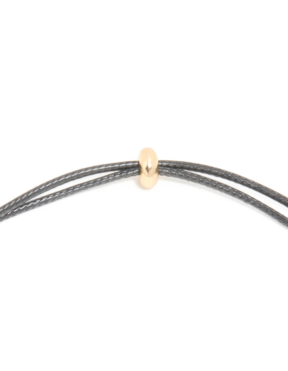 Waterproof Gold Plated Stainless Steel Dome Droplet Pendant Cord Necklace - Image 5