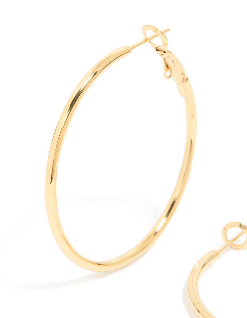 Waterproof Gold Plated Stainless Steel Hoop Earrings 40 NN - Image 3