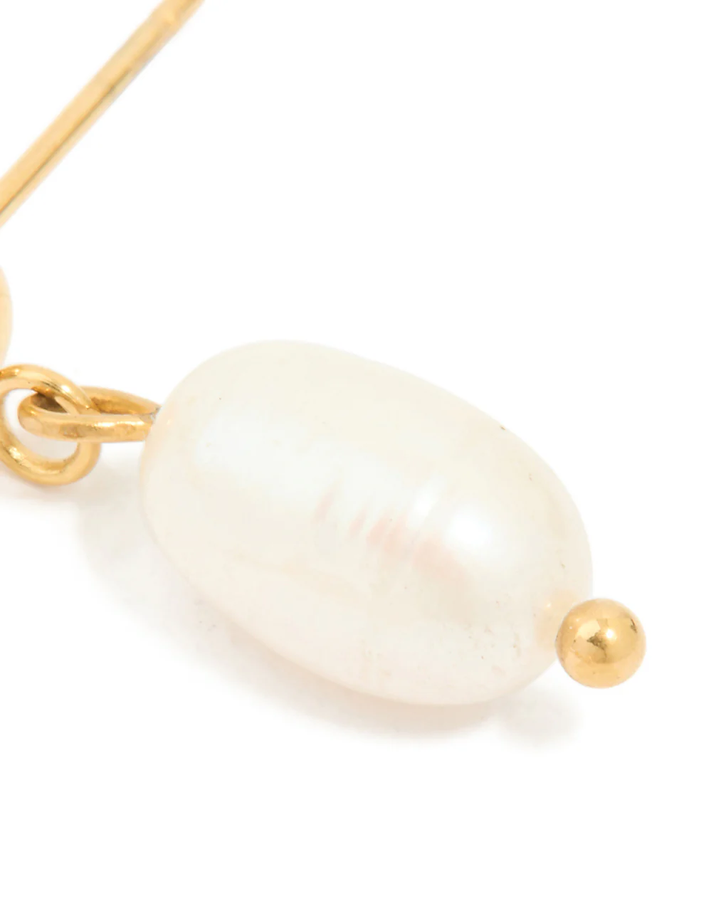 Waterproof Gold Plated Stainless Steel Pearl & Ball Stud Drop Earrings - Image 4