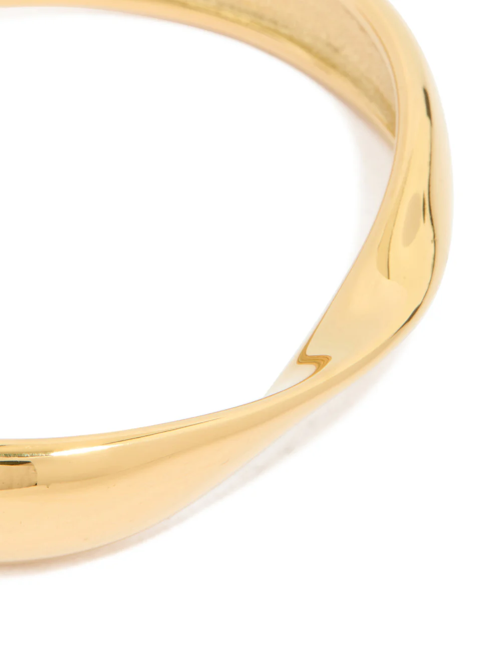 Waterproof Rose Gold Plated Stainless Steel Twisted Wrist Cuff - Image 4