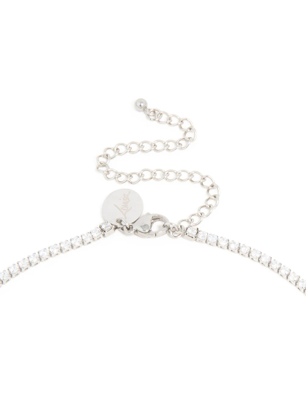 Waterproof Stainless Steel Cubic Zirconia Tennis Necklace - Image 3