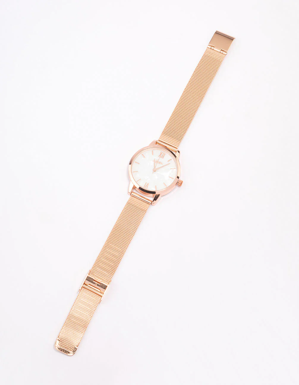 Rose Gold Mesh Watch - Image 2