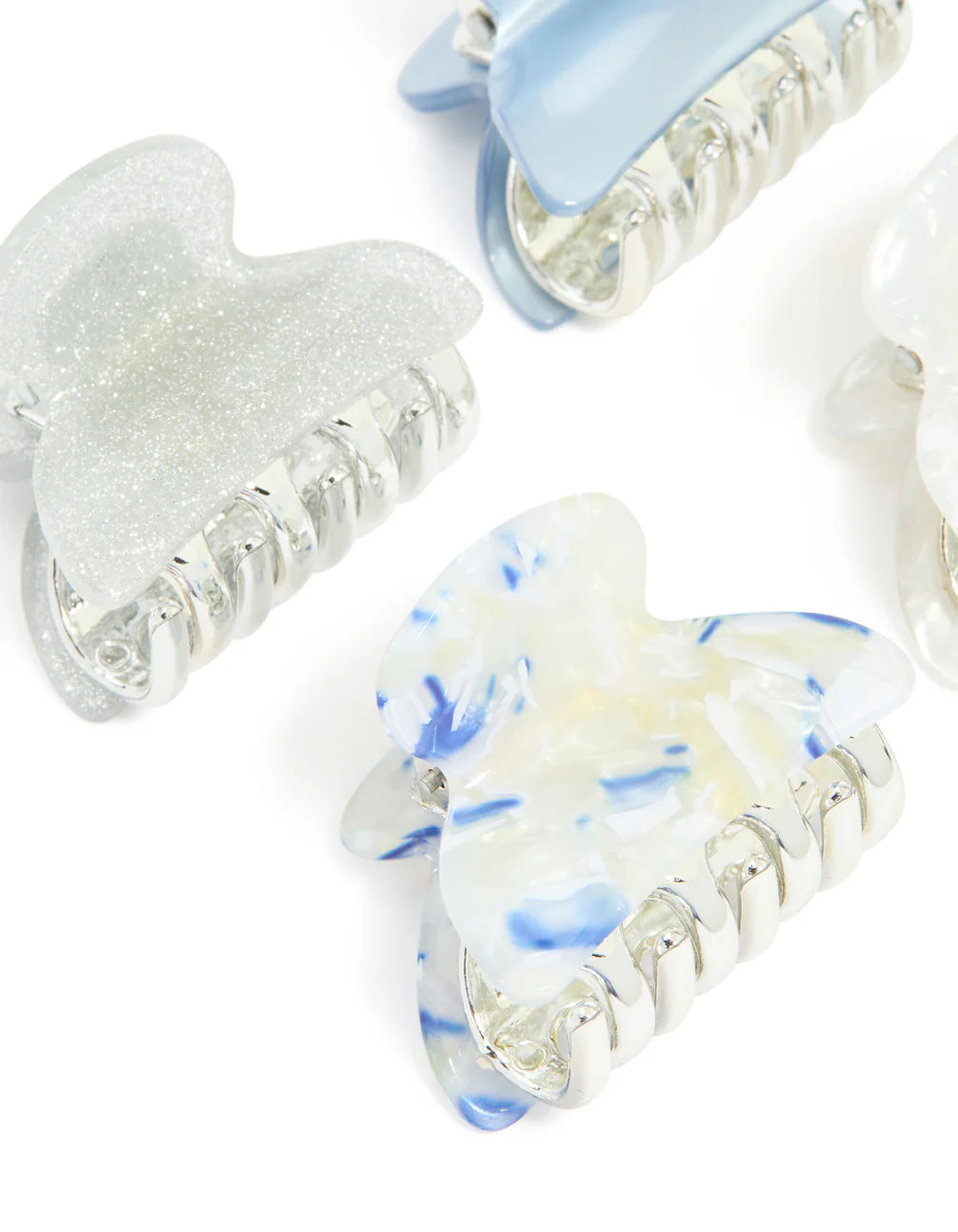 White & Blue Claw Clips 4-Pack - Image 3