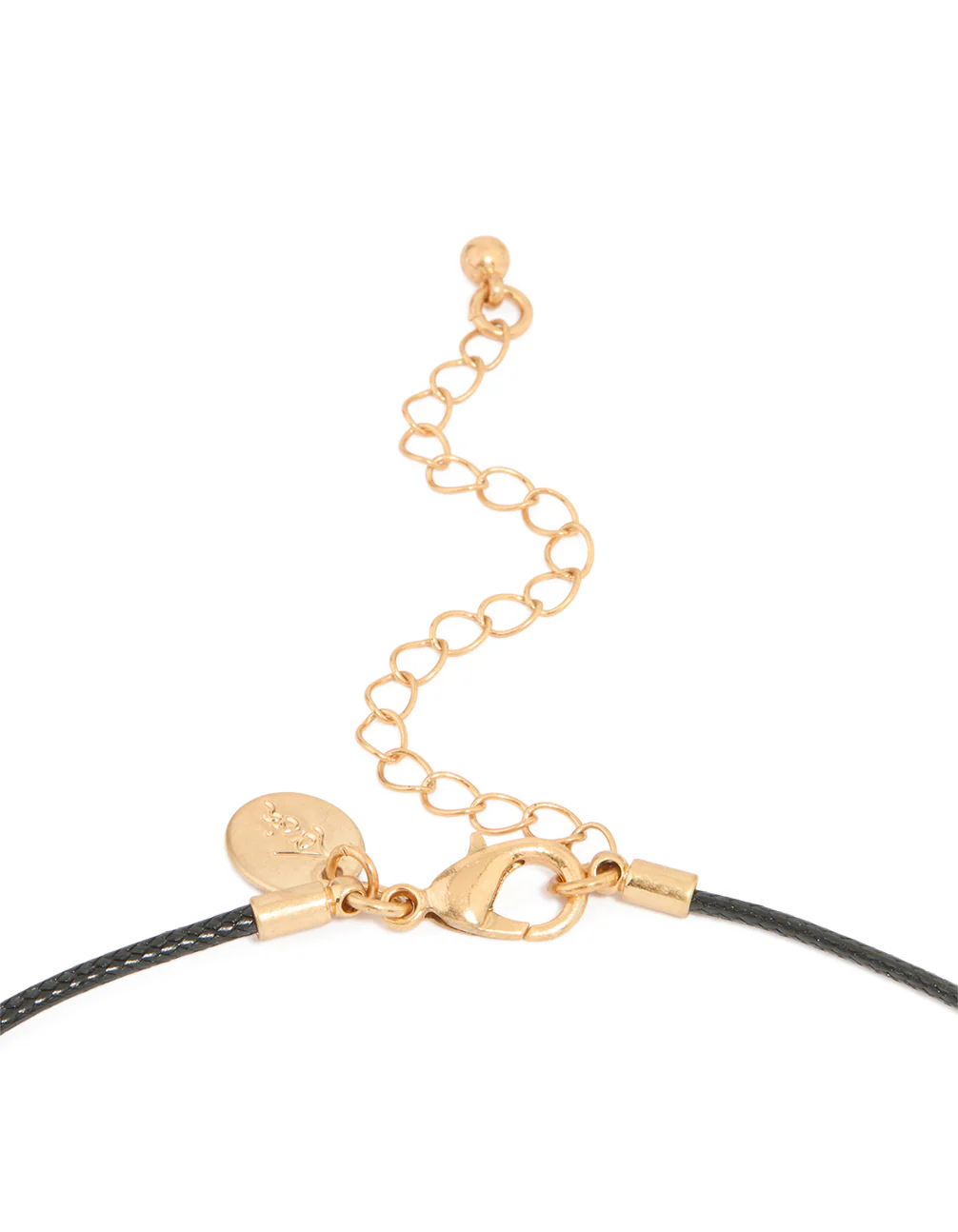 Worn Gold Textured Fish Pearl Cord Necklace - Image 3