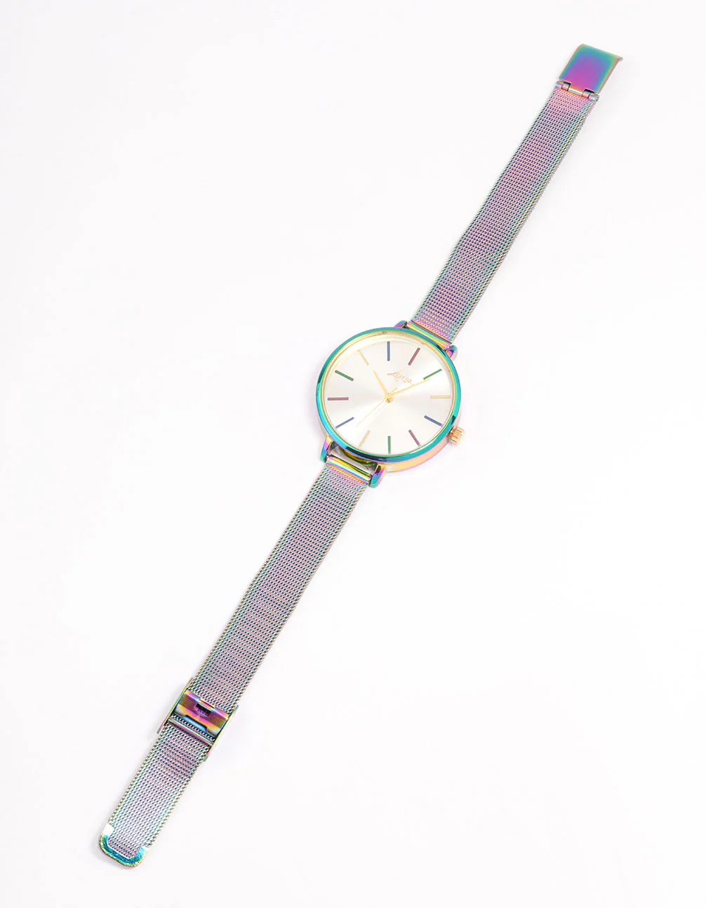 Coated Black Slim Mesh Watch - Image 2