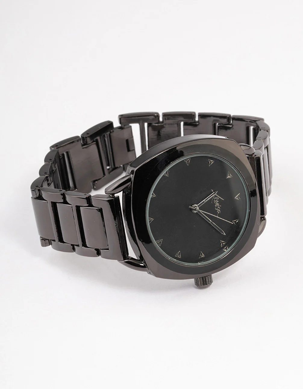 Coated Black Square Face Link Watch - Image 3