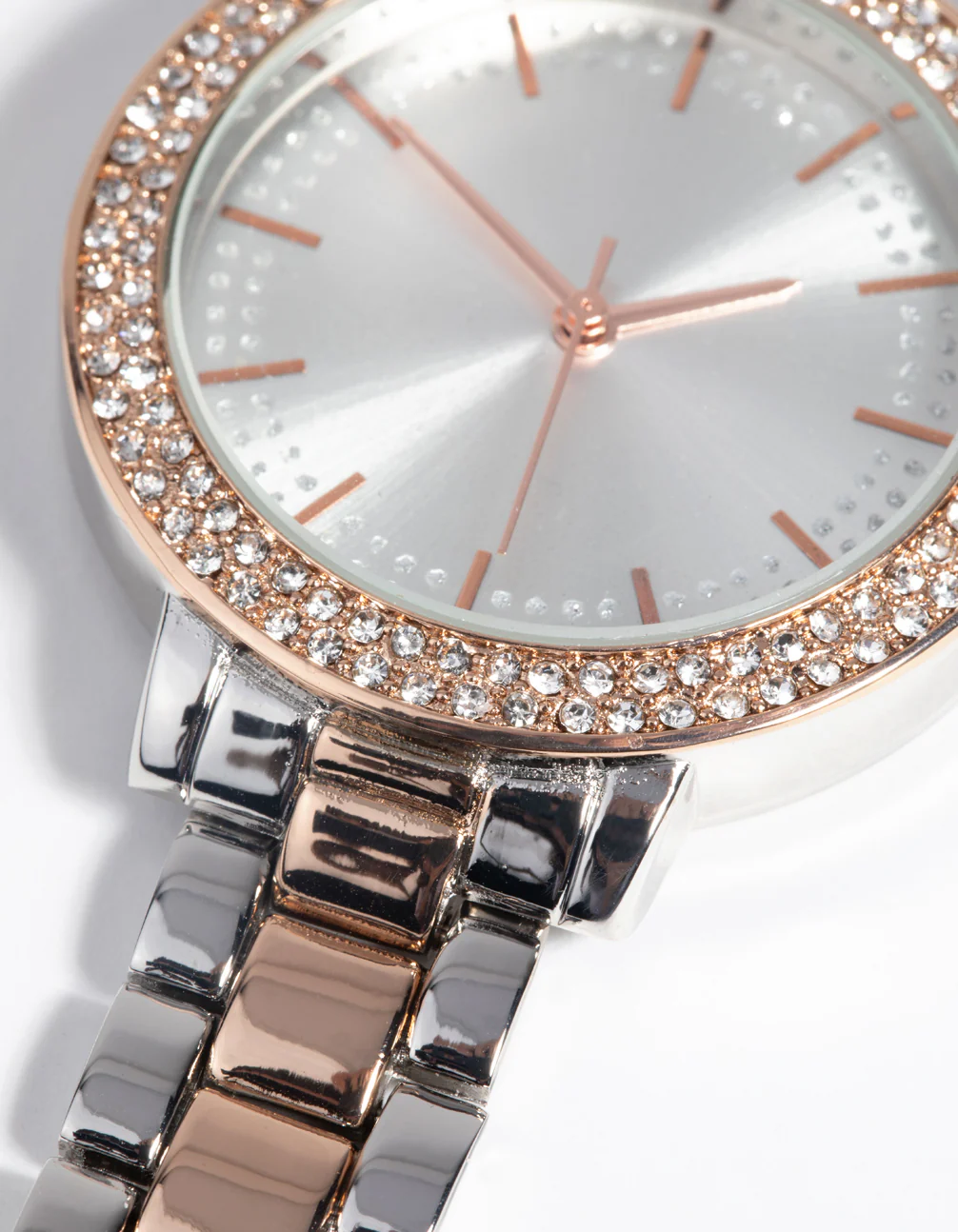 Mixed Metal Bedazzle Chain Link Watch - Image 3