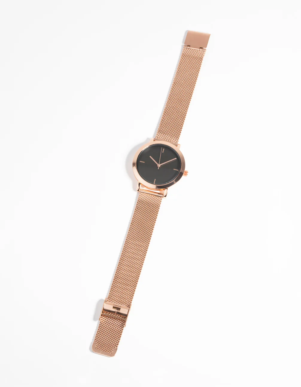 Rose Gold Minimal Mesh Watch - Image 2