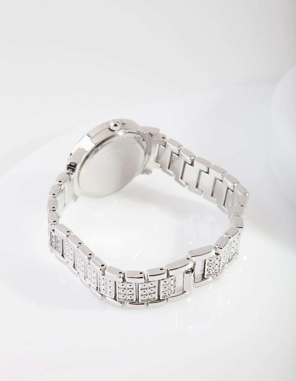 Silver Faux Pearl Encrusted Watch - Image 3