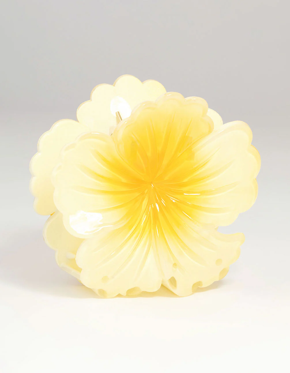 Yellow Ombre Hibiscus Hair Claw Clip