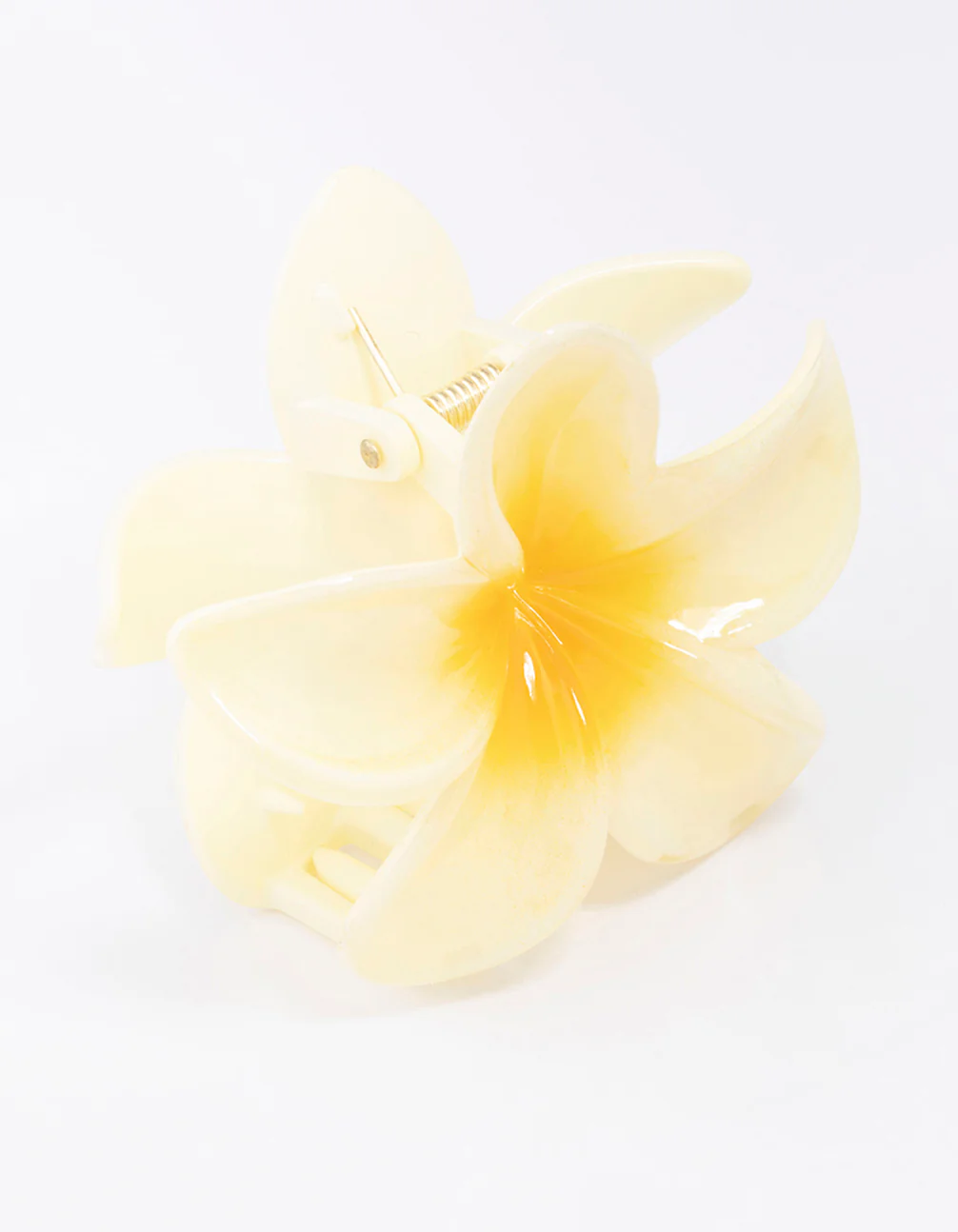 Yellow Ombre Hibiscus Hair Claw Clip - Image 2