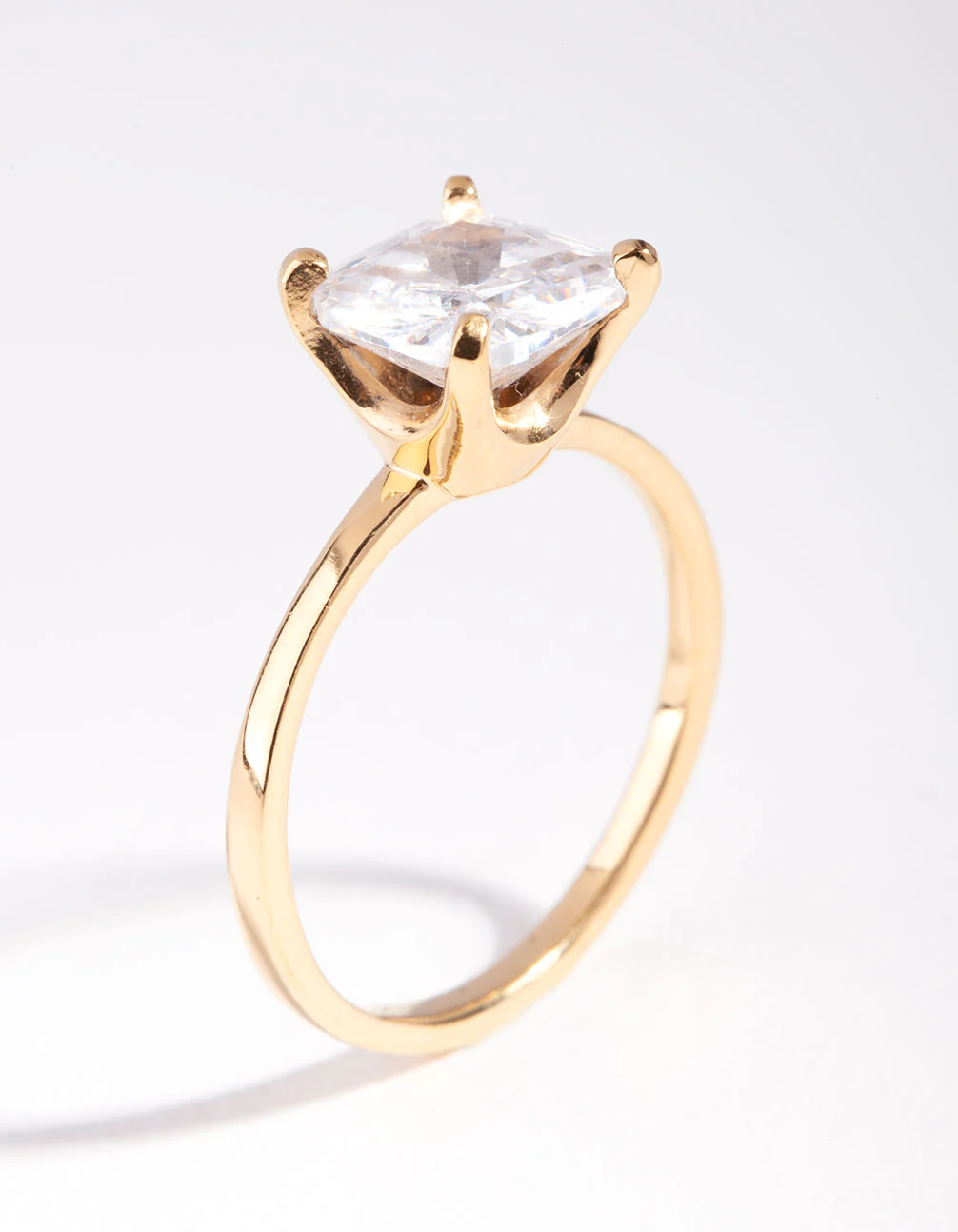Gold Plated Sterling Silver 1.5 Carat Cushion Ring - Image 3